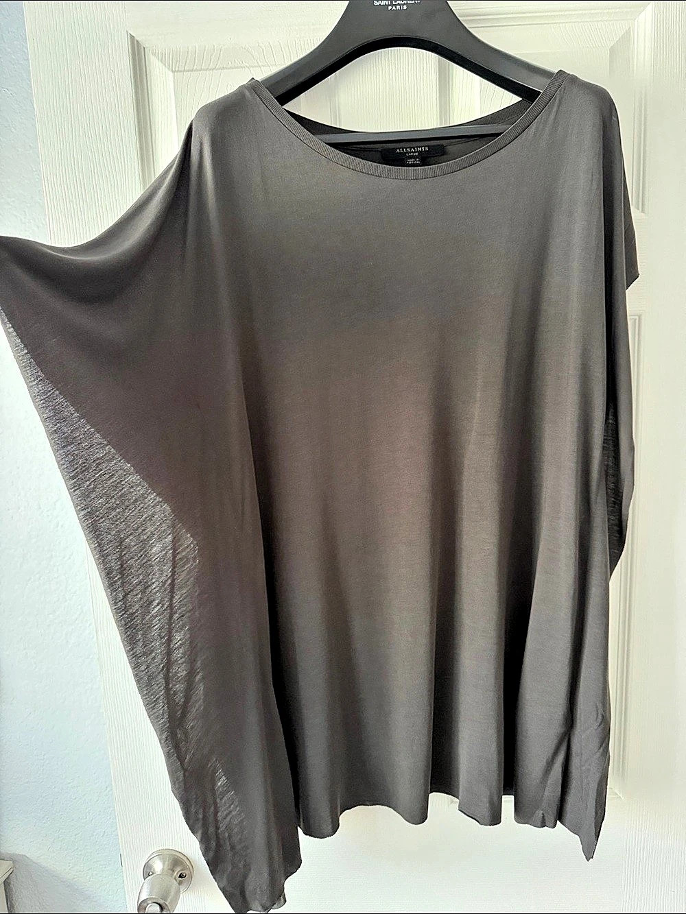 AllSaints Gray Draped Tunic Size Large